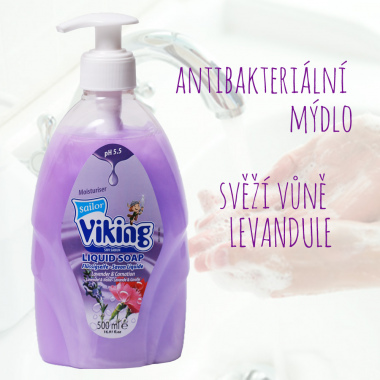 Antibakteriální mýdlo s vůní levandule - 500ml
