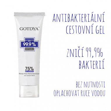 Antibakteriální gel na ruce GOTDYA 80ml