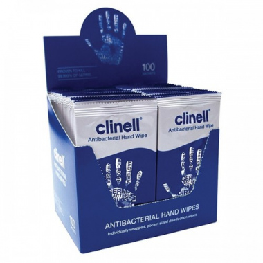 Dezinfekční ubrousky na ruce (bezalkoholové) Clinell - 100ks