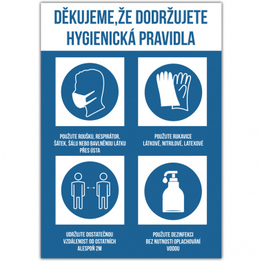 Hygienická pravidla - modrá