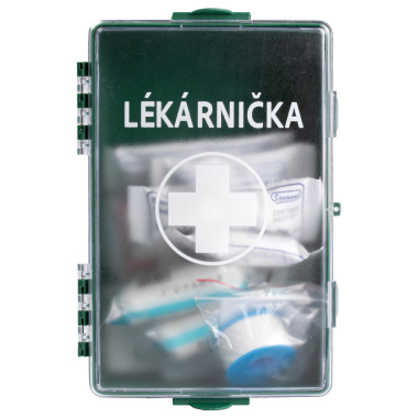 Vybavená lékárnička VISUAL ZELENÁ s výbavou DOMÁCNOST